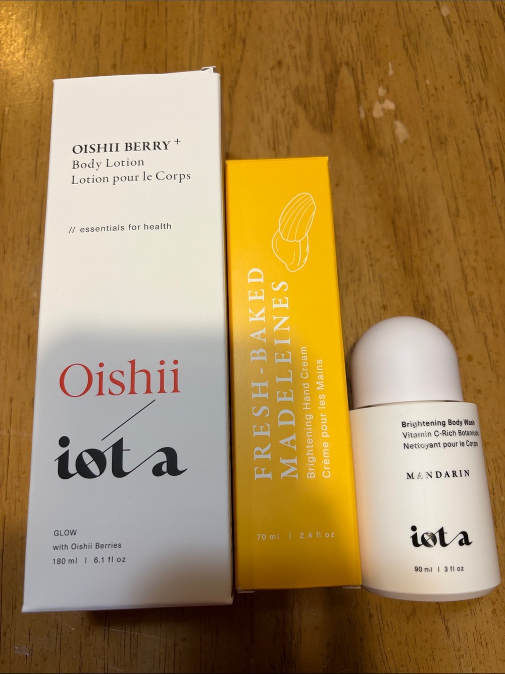 New Iota Oishii Berry+ Body Lotion Brightening Hand Cream & Vitamin C Body Wash